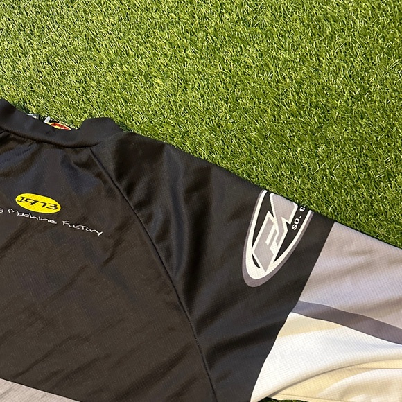 RARE 90s FMF Racing Motocross Jersey 90s Y2K Black and Gray Men's Shirt - Picture 8 of 12